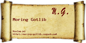 Moring Gotlib névjegykártya